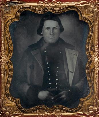 (AMERICANA) Group of 45 rare tintypes, most of of which are cased, comprising special occupationals, unusual studies of animals, milita